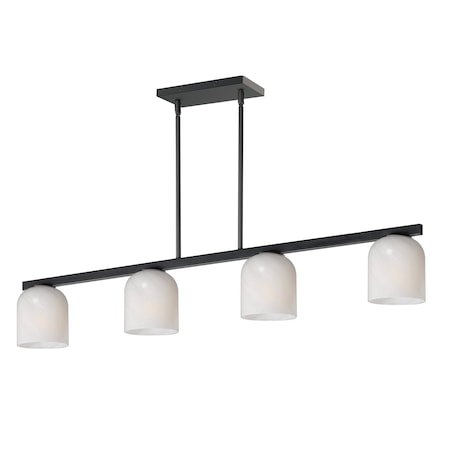 Maxim Lighting Scoop 4-Light Linear Pendant, Black 21236MRBK